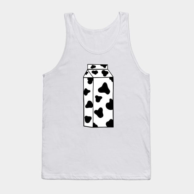 BLACK Cow Spot Milk Carton Tank Top by SartorisArt1